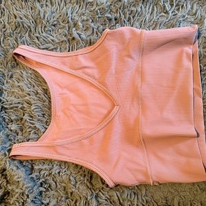 Lululemon ribbed crop light pink